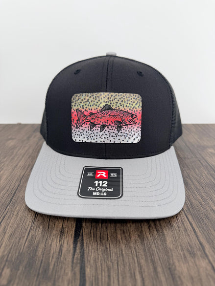 Richardson 112 Rainbow Trout Patch Hat – Black/Light Grey