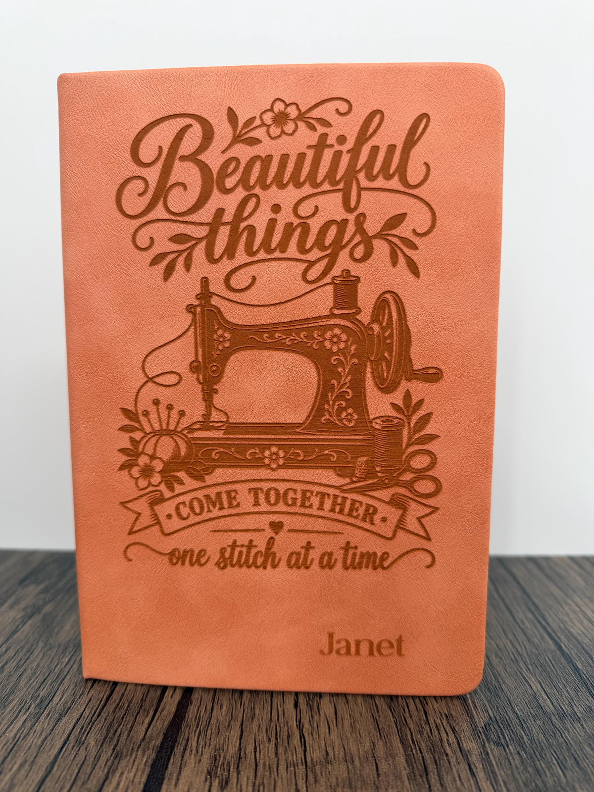 Personalized Sewing Journal, Custom Sewing Notebook, Seamstress Gift, Quilter Gift, Sewing Machine Journal