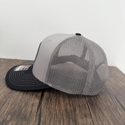 Pirate Hat, Jolly Roger Trucker Hat, Richardson 112 Hat, Skull and Crossbones Hat, Leather Patch Hat, Pirate Gift for Men