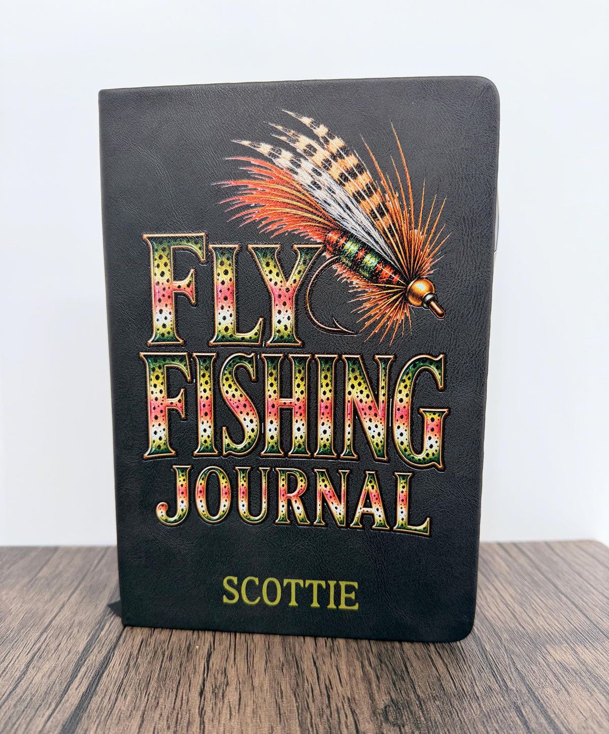 Personalized Rainbow Trout Fly Fishing Journal, Fly Fisherman Notebook, Custom Fishing Journal, Fly Fishing Gift
