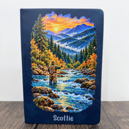 Personalized Fly Fishing Journal, Fly Fisherman Notebook, River Fishing Journal, Angler Gift, Fishing Gift for Men, Outdoor Journal