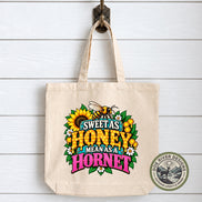 Bee Tote Bag, Sweet as Honey Mean as a Hornet, Southern Tote Bag, Funny Southern Gift, Bee Lover Gift, Southern Girl Tote