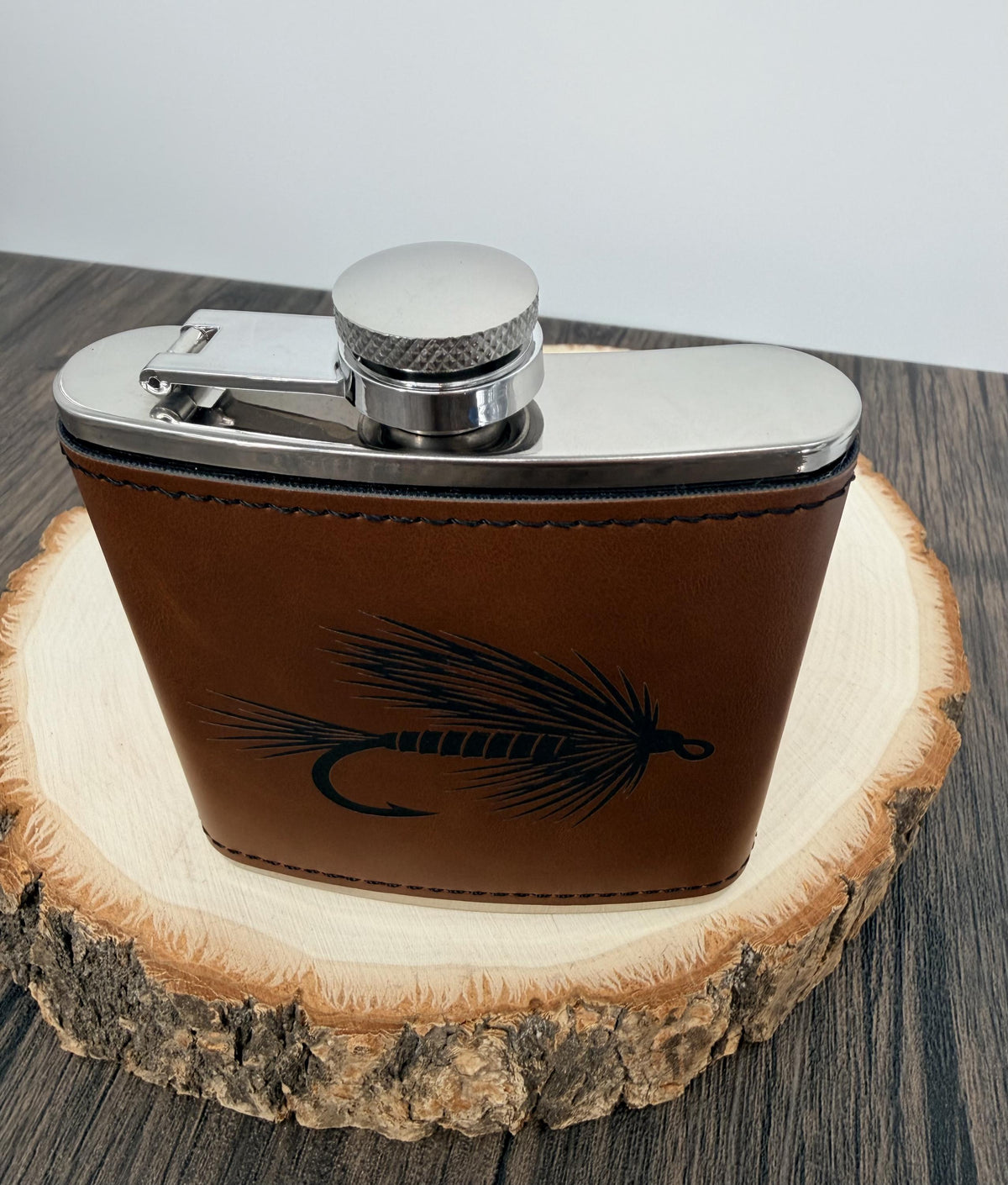 Fly Fishing Flask, Engraved Fishing Flask, 6 oz Hip Flask, Fly Fisherman Gift, Angler Gift, Fishing Gift for Men