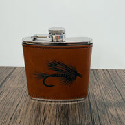 Fly Fishing Flask, Engraved Fishing Flask, 6 oz Hip Flask, Fly Fisherman Gift, Angler Gift, Fishing Gift for Men