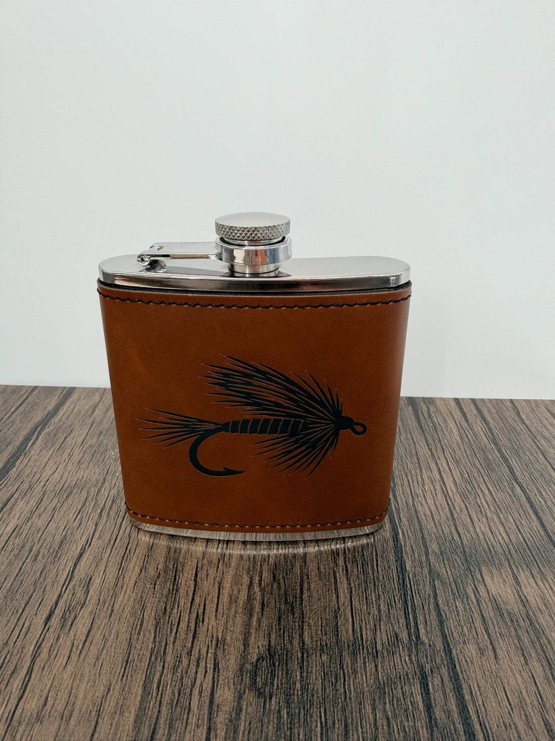 Fly Fishing Flask, Engraved Fishing Flask, 6 oz Hip Flask, Fly Fisherman Gift, Angler Gift, Fishing Gift for Men
