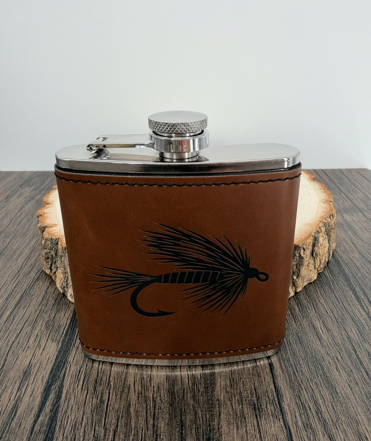 Fly Fishing Flask, Engraved Fishing Flask, 6 oz Hip Flask, Fly Fisherman Gift, Angler Gift, Fishing Gift for Men