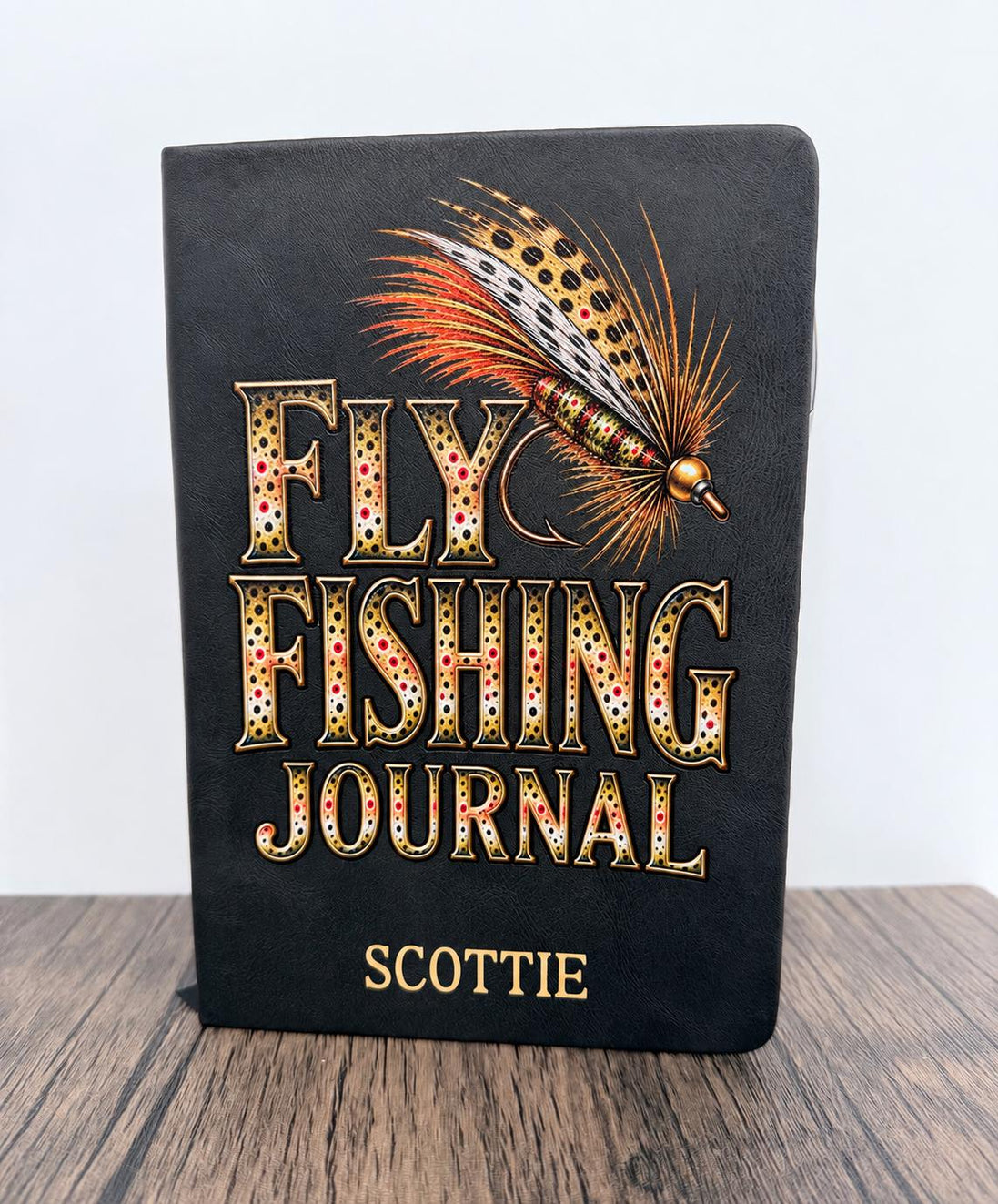 Personalized Brown Trout Fly Fishing Journal, Fly Fisherman Notebook, Custom Fishing Journal, Fly Fishing Gift