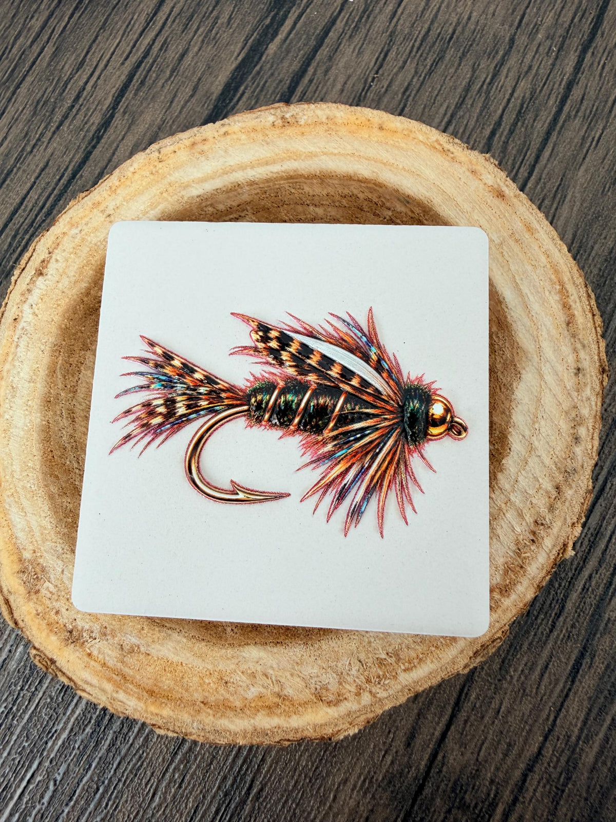 Fly Fishing Fridge Magnet, Ceramic Fishing Fly Magnet, Dimensional UV Printed Fly Lure Art, Fisherman Gift, Fly Tying Gift
