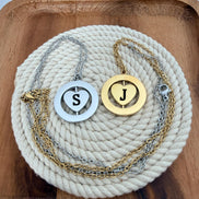 Personalized Spinning Heart Necklace with Two Initials