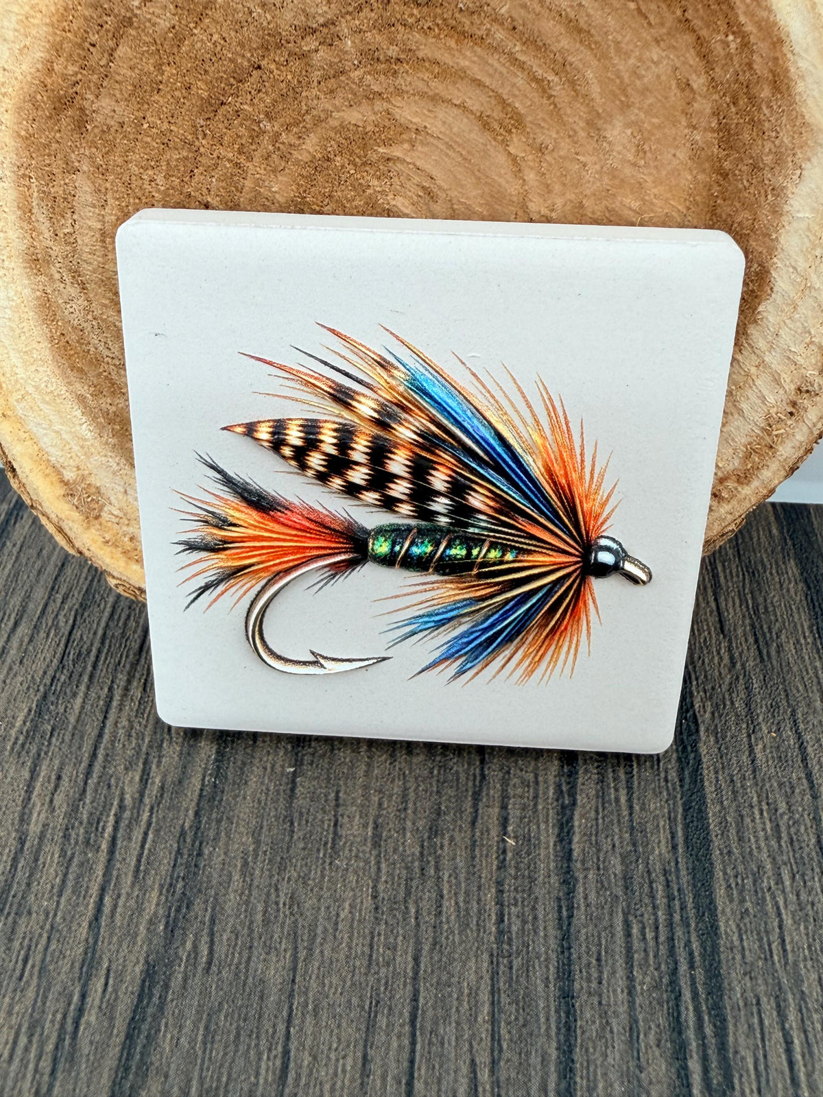Fly Fishing Fridge Magnet, Ceramic Fishing Fly Magnet, Dimensional UV Printed Magnet, Fly Fisherman Gift, Angler Gift
