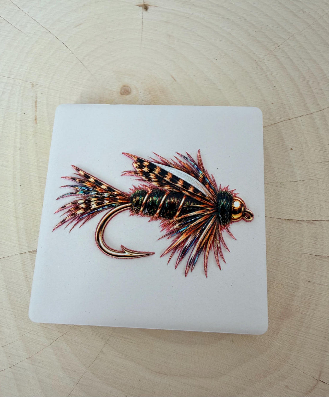 Fly Fishing Fridge Magnet, Ceramic Fishing Fly Magnet, Dimensional UV Printed Fly Lure Art, Fisherman Gift, Fly Tying Gift