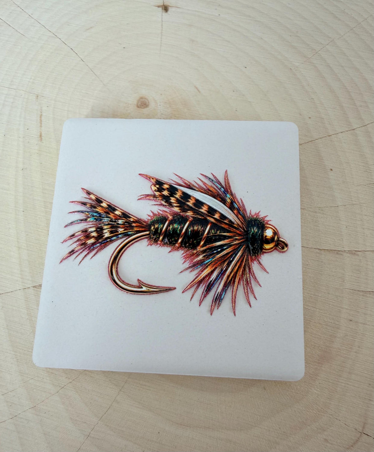 Fly Fishing Fridge Magnet, Ceramic Fishing Fly Magnet, Dimensional UV Printed Fly Lure Art, Fisherman Gift, Fly Tying Gift