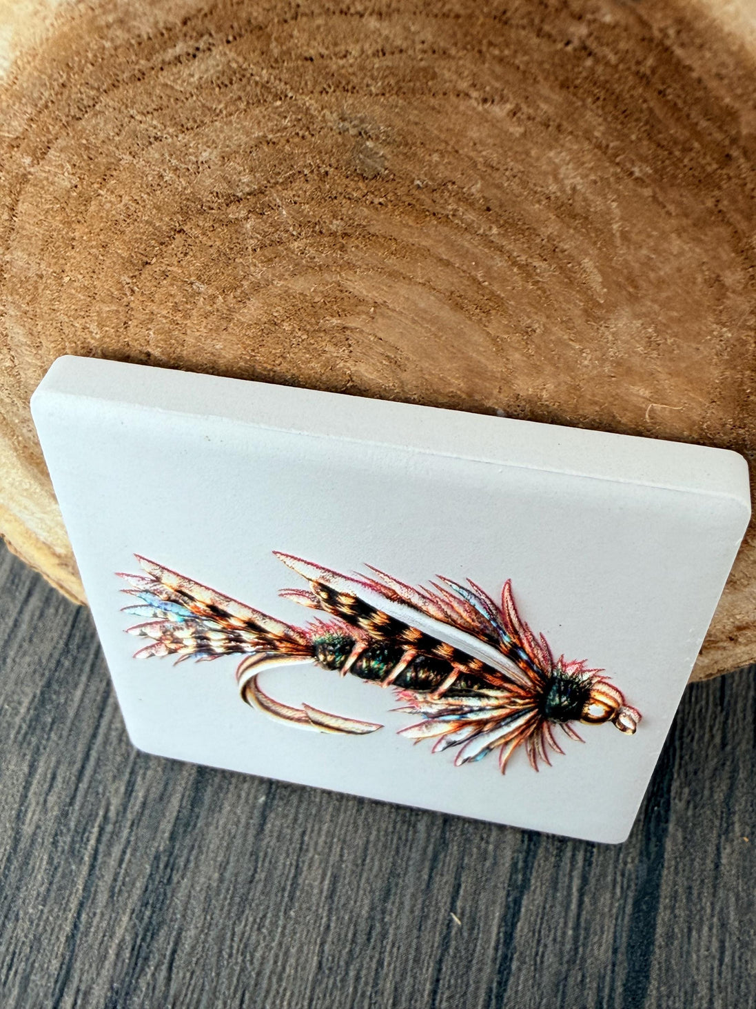 Fly Fishing Fridge Magnet, Ceramic Fishing Fly Magnet, Dimensional UV Printed Fly Lure Art, Fisherman Gift, Fly Tying Gift