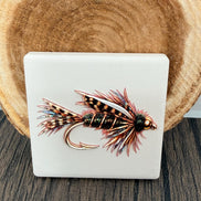Fly Fishing Fridge Magnet, Ceramic Fishing Fly Magnet, Dimensional UV Printed Fly Lure Art, Fisherman Gift, Fly Tying Gift