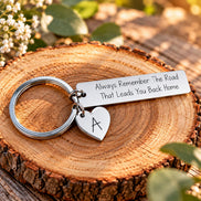 Personalized Keychain – Always Remember the Road Back Home
