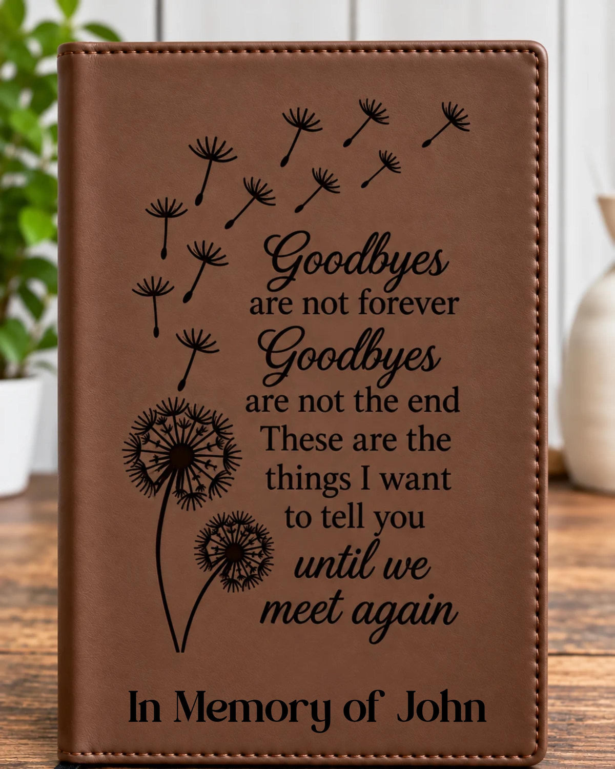 Personalized Memorial Journal – Refillable Engraved Grief Journal