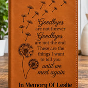 Personalized Memorial Journal – Refillable Engraved Grief Journal
