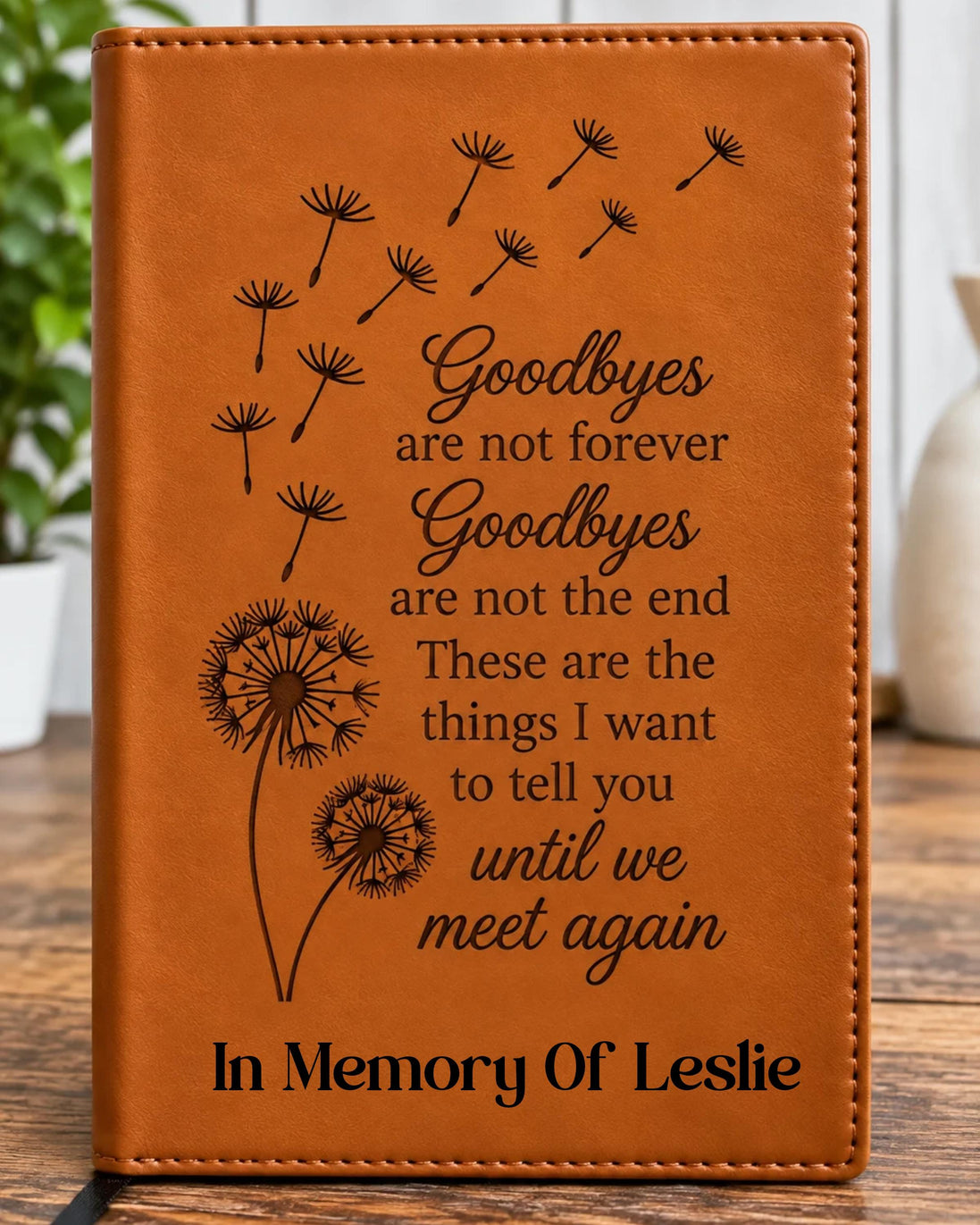 Personalized Memorial Journal – Refillable Engraved Grief Journal