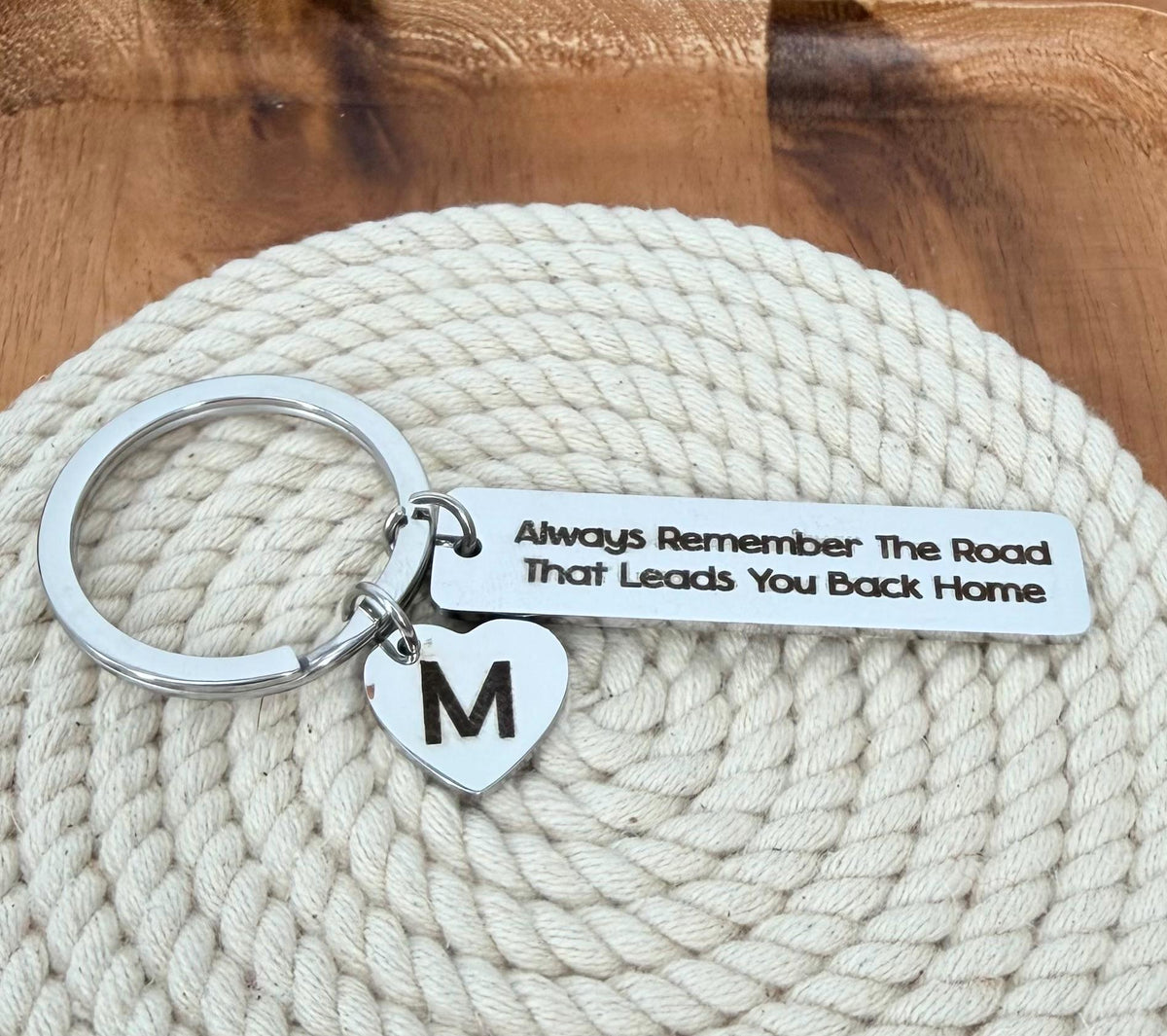 Personalized Keychain – Always Remember the Road Back Home