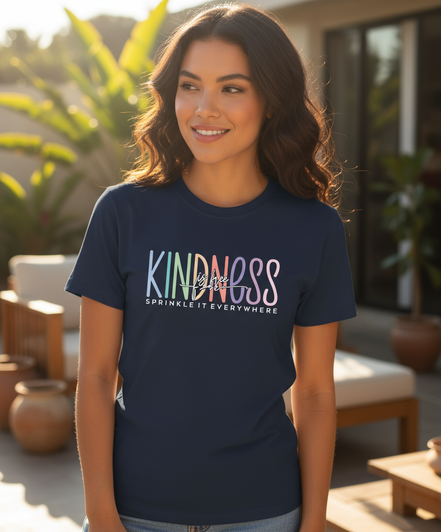 Kindness Is Free T-Shirt in Navy