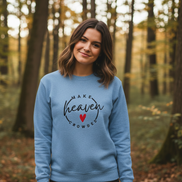 Make Heaven Crowded sweatshirt in Carolina blue