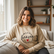 Make Heaven Crowded sweatshirt in sand