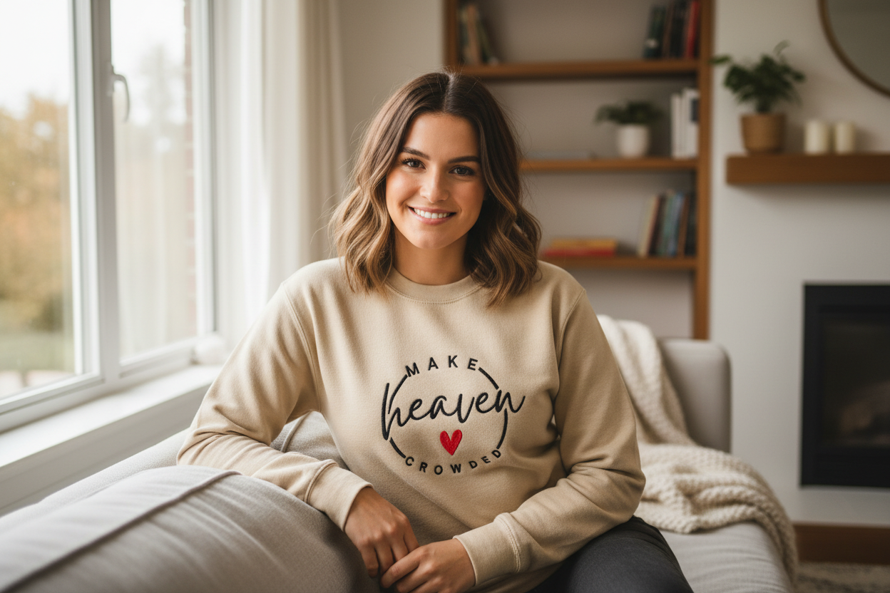 Make Heaven Crowded sweatshirt in sand