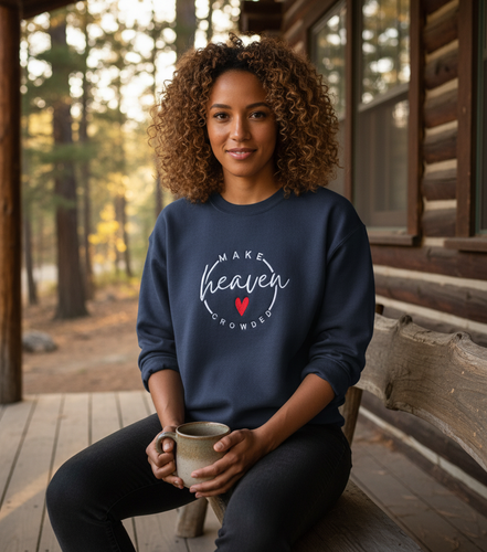 Make Heaven Crowded Sweatshirt on Female Model