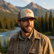 Male Model Wearing Embroidered Fly Richardson 115 Hat