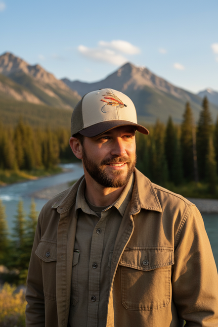 Male Model Wearing Embroidered Fly Richardson 115 Hat