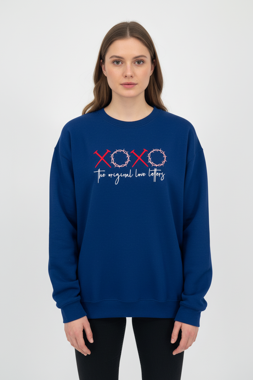 Navy Love Letters Sweatshirt - True Navy