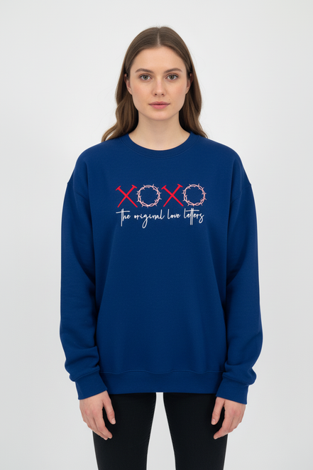 Navy Love Letters Sweatshirt - True Navy