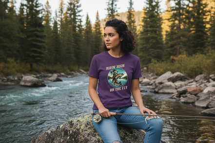 Ridin' High On The Fly in Gildan purple