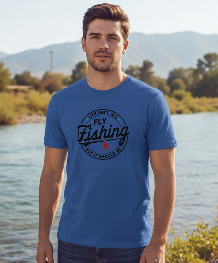Royal Blue fly fishing shirt