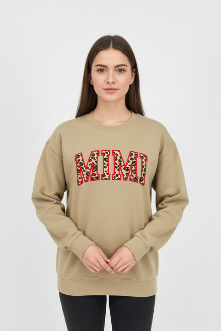 Sand Mimi Leopard Print Sweatshirt