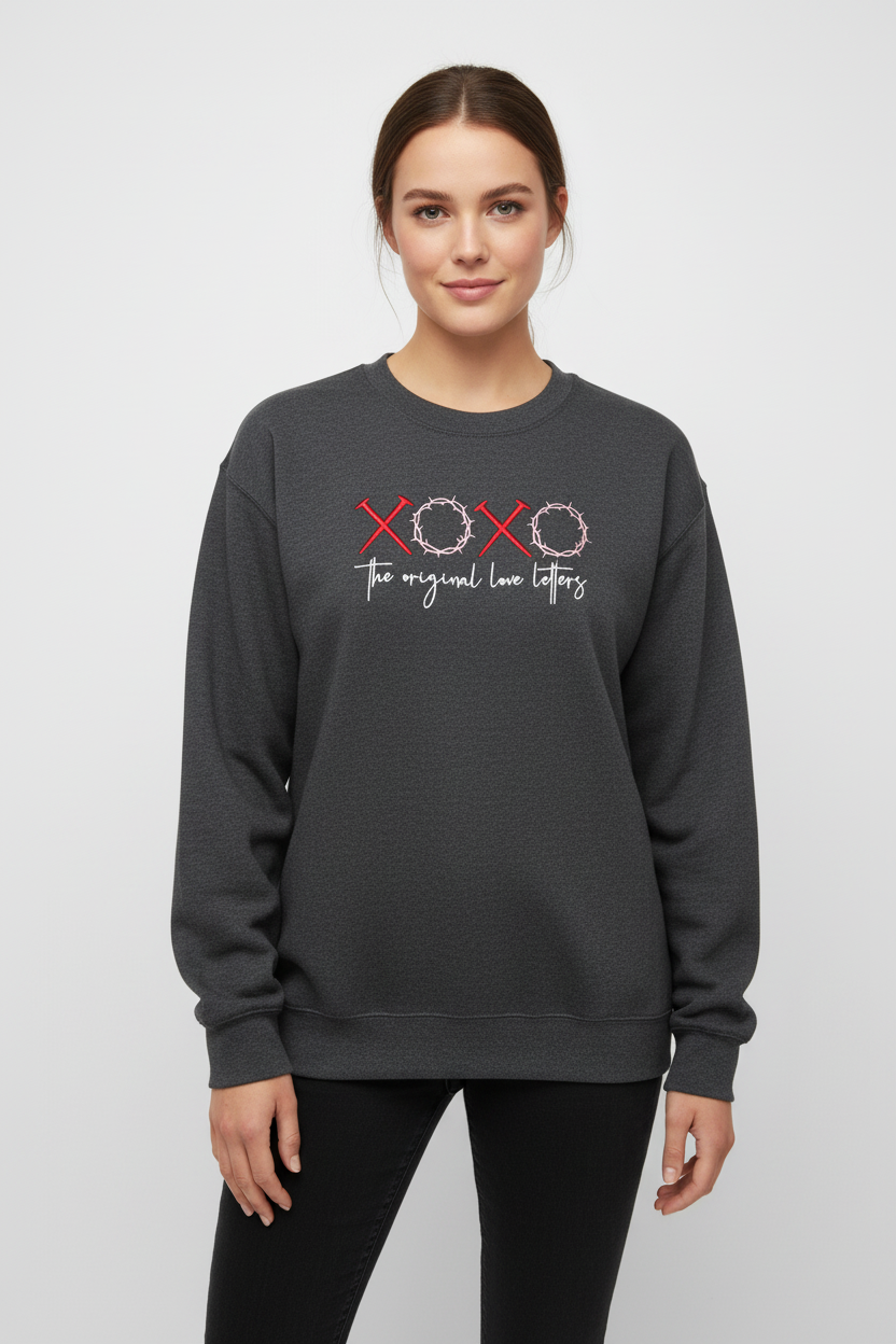 Sports Grey Love Letters Sweatshirt