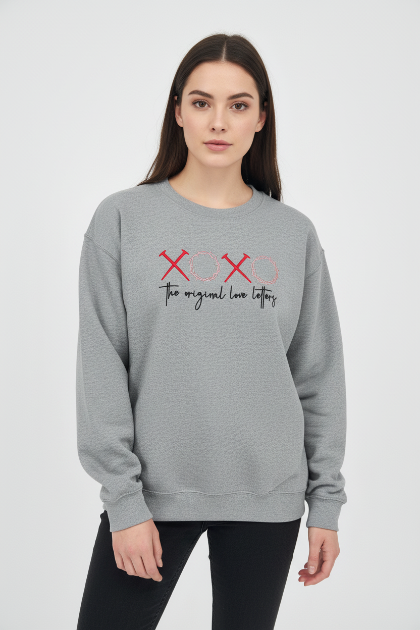 Sports Grey Love Letters Sweatshirt
