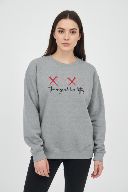 Sports Grey Love Letters Sweatshirt