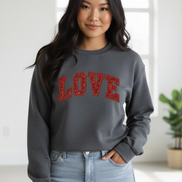 Sports Grey LOVE Sweatshirt - Asian Model