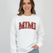 White Mimi Leopard Print Sweatshirt